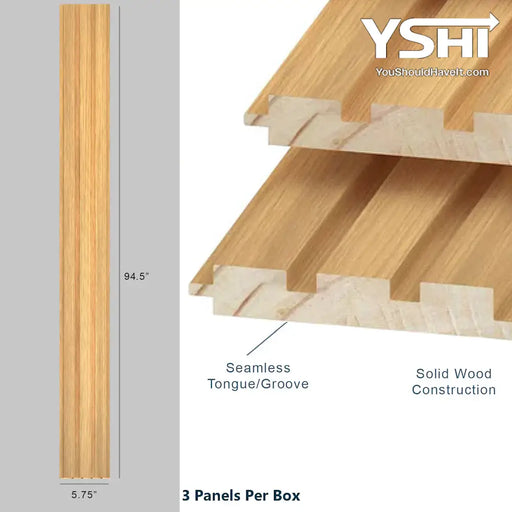 Light Oak Slat Wood Wall Panels