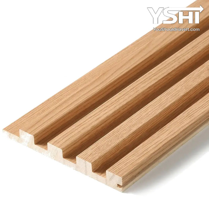 Light Oak Slat Wood Wall Panels - (94’’ Long & 106’’ Long) X (5 3/4’’ Width) Home Garden