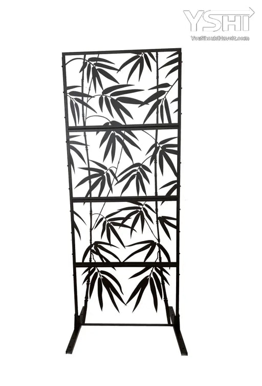 Metal Trellis Bamboo Pattern Outdoor Indoor Privacy Screen