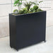 Modern Metal Planter Box With Lockable Wheels – Indoor/Outdoor Divider For Plants & Flowers 40”