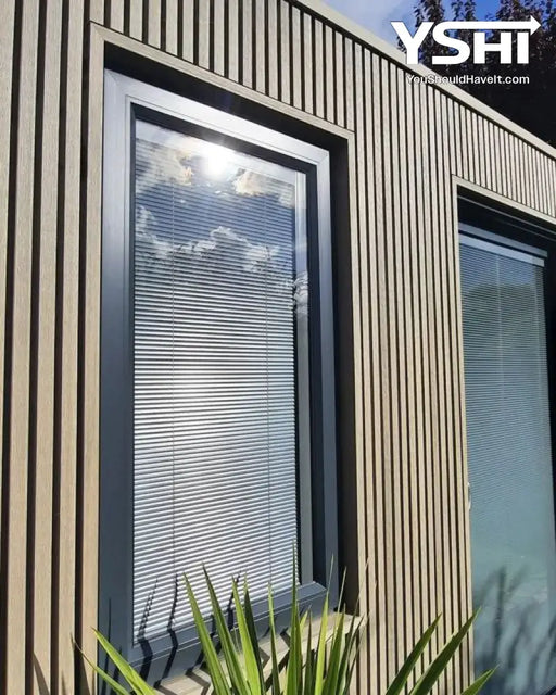 Pale Oak & Black Teak Outdoor Cladding Panels - European Siding Board