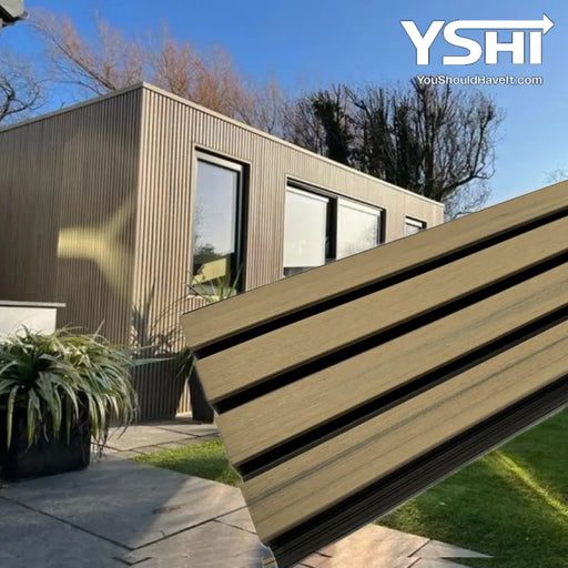 Pale Oak & Black Teak Outdoor Cladding Panels - European Siding Board