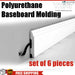 Polyurethane Baseboard Molding 1/2’’H X 4’’W 2/5’’D Casting (Set Of 6) Vbb_T1003