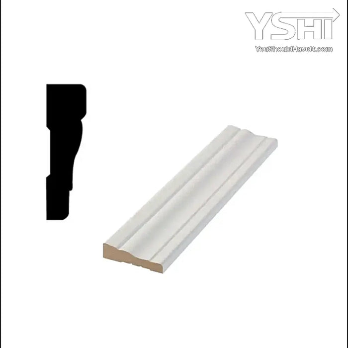 Polyurethane Baseboard Molding 94 1/2’’ H X 2 1/4’’ W 2/3’’ D Casing (Set Of 10) Vcm_T5616