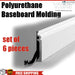 Polyurethane Baseboard Molding 94 1/2’’H X 4’’W 3/5’’D Casting (Set Of 6) Cbb T1007