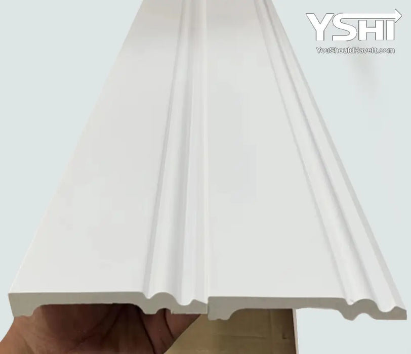 Polyurethane Baseboard Molding 94 1/2’’H X 4’’W 3/5’’D Casting (Set Of 6) Vbb_T1006