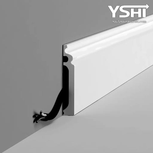 Polyurethane Baseboard Molding 94 1/2’’H X 4’’W 3/5’’D Casting (Set Of 6) Vbb_T1006