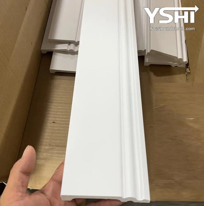 Polyurethane Baseboard Molding 94 1/2’’H X 4’’W 3/5’’D Casting (Set Of 6) Vbb_T1006