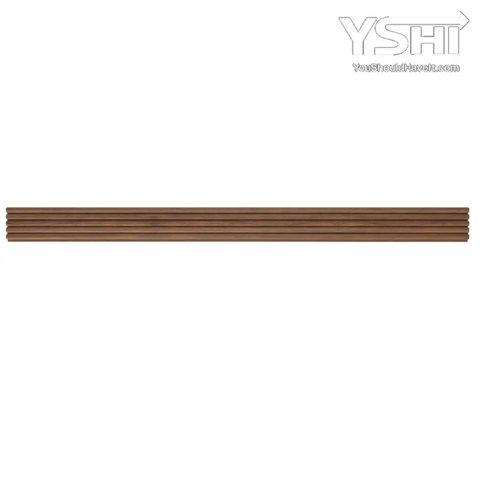 Rounded Oak Brown Slat Wood Wall Panels - 94’’ Long X 5 3/4’’ Width