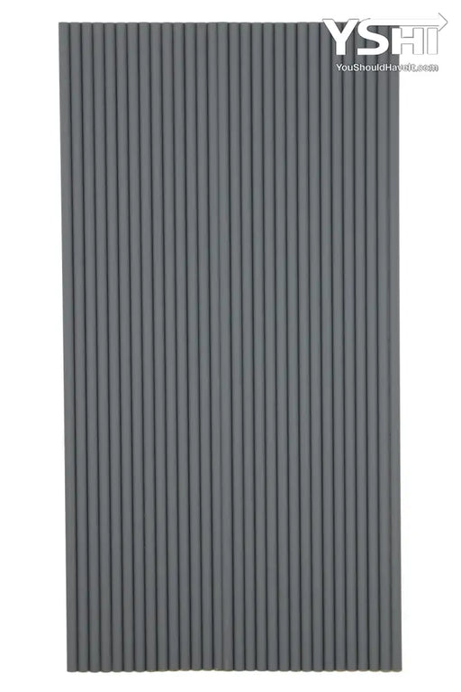 Space Gray Flexible 3D Fluted Semi-Circle Shiplap Wood Wall Panel