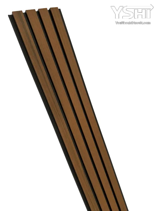 Teak A1 & Black Composite Siding Slat Panels For Exterior Outdoor Walls