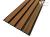 Teak A1 & Black Composite Siding Slat Panels For Exterior Outdoor Walls