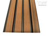 Teak A1 & Black Composite Siding Slat Panels For Exterior Outdoor Walls