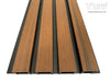 Teak A1 & Black Composite Siding Slat Panels For Exterior Outdoor Walls