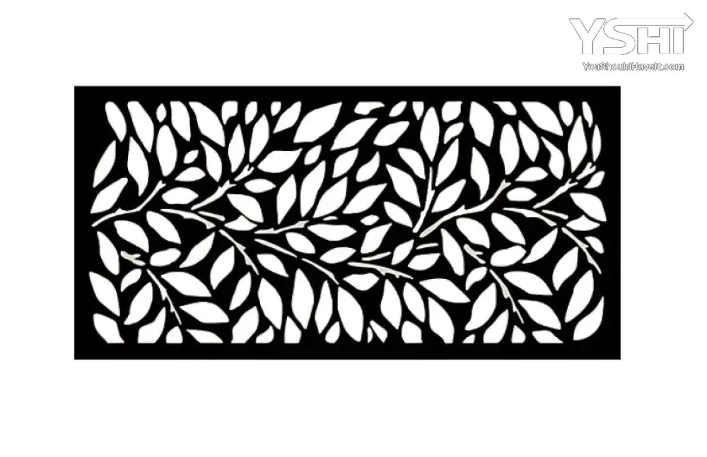 Tree Leaves Laser Cut Metal Privacy Screen 23.5 ’X 47’’