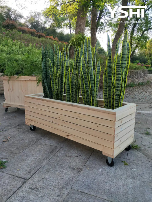 Versatile Rolling Planter For Indoor Outdoor Home And Commercial Use 18’’X48’’X16’’ & Garden