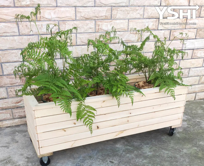 Versatile Rolling Planter For Indoor Outdoor Home And Commercial Use 18’’X48’’X16’’ & Garden