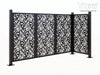 Wavecurve 52’’ Laser Cut Metal Cafe Partition 4 Panel Combo - Vertical Stack 4Panel /