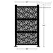 Wavecurve 76’’ X 52’’ 3Pc Combo Laser Cut Metal Privacy Stand Partition Fence - Horizontal Stack