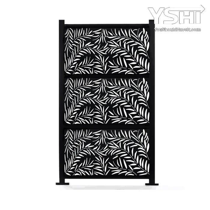 Weeping Willow 76’’ X 52’’ 3Pc Combo Laser Cut Metal Privacy Stand Partition Fence -