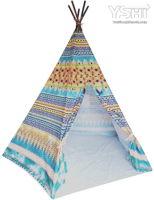 Xl Kids Indian Teepee Play Tent Children Playhouse For Indoor Outdoors