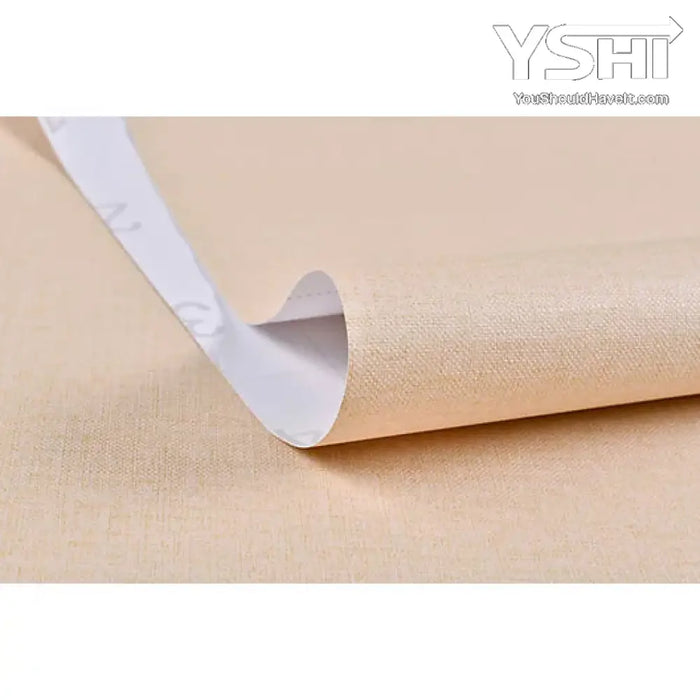 Yellow Linen Texture Vinyl Self-Adhesive Peel And Stick Wallpaper Roll 2 X 33Ft /Roll