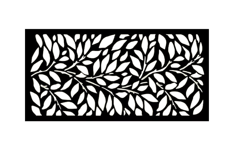 Tree leaves Laser Cut Metal Privacy Screen 23.5 "x 47"